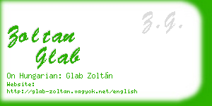 zoltan glab business card